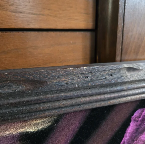 Vintage 60s 70s hand painted framed velvet desert landscape wall art Painting - Picture 7 of 8